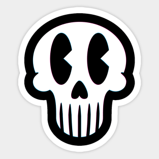 Rubber Hose Skull Sticker